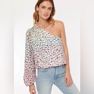 CAMI NYC Lenore Top Butterfly Print medium blouse